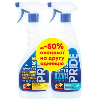 Pride Kitchen and Acrylic Baths Cleaner 2х500ml - buy, prices for Vostorg - photo 1