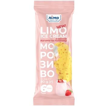 Мороженое эскимо Лимо со вкусами йогурта и клубники 80г - купить, цены на Торба - фото 1