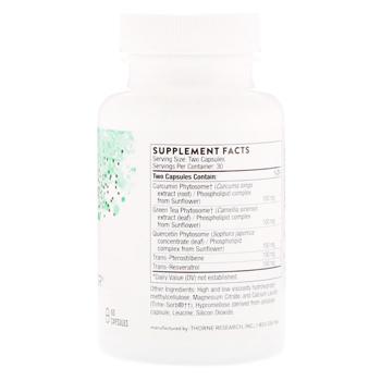 Thorne Research PolyResveratrol-SR Resveratrol, Pterostilbene and Curcumin 60 capsules - buy, prices for Biotus - photo 2