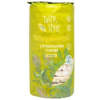 Хлібці Tasty Style рисово-кукурудзяні з прованськими травами 100г - купити, ціни на КОСМОС - фото 1