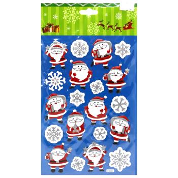 Наклейки новорічні Angel Gifts на вікна в асортименті - купити, ціни на МегаМаркет - фото 4