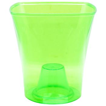 Кашпо для горщиків орхідейних квадро зелене - купити, ціни на За Раз - фото 1