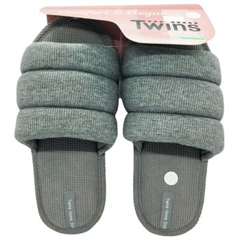 Twins 14152 HS-VL Women's Knitted Gray Slippers s.38/39 - buy, prices for Vostorg - photo 1