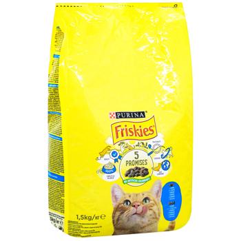 Корм сухий Friskies з лососем та овочами для дорослих котів 1,5кг - купити, ціни на MasterZoo - фото 3