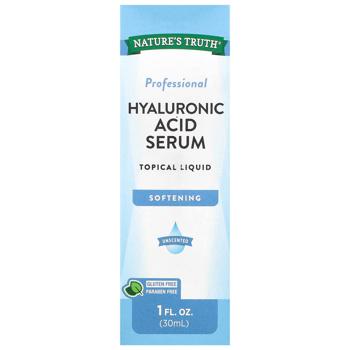 Nature's Truth, Hyaluronic Acid Serum, Unscented, 1 fl oz (30 ml) - купить, цены на Biotus - фото 2