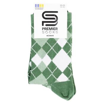 Premier Socks Oblique Cell Premium Classic Women's Socks s.23-25 Green Khaki - buy, prices for EKO Market - photo 1