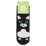 Носки Premier Socks Кот детские махровые с пушистым рисунком р.16-18