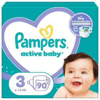 Pampers Active Baby Midi Diapers 3 6-10kg 90pcs - buy, prices for ULTRAMARKET - photo 2