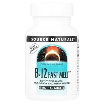 Source Naturals Fast Melt Vitamin B12 5mg 60 tablets - buy, prices for Biotus - photo 1