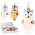 Прикраса ялинкова Actuel Сова пластикова 9,2см в асортименті