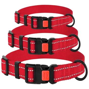 Barksi BronzeDog Active нейлоновий нашийник для собак S - червоний - купить, цены на MasterZoo - фото 4