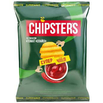 Chipsters Tomato Spicy Flavored Potato Chips 110g - buy, prices for Supermarket "Kharkiv" - photo 1