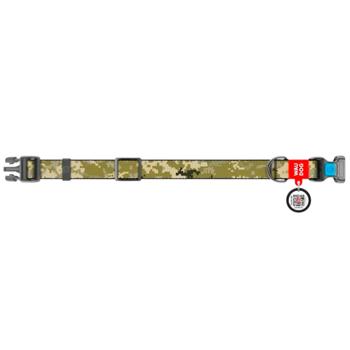 Waudog Nylon Dog Collar with QR Passport S 25-35cm/15mm with Military Pattern - buy, prices for MasterZoo - photo 2