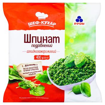 Rud Frozen Vegetables Spinach 400g - buy, prices for MegaMarket - photo 1