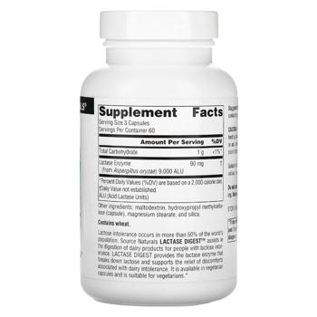 Source Naturals Lactase Digest 180 capsules - buy, prices for Biotus - photo 2