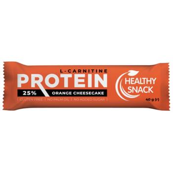 Батончик протеиновый Healthy Snack с карнитином апельсинового чизкейка глазированный 40г