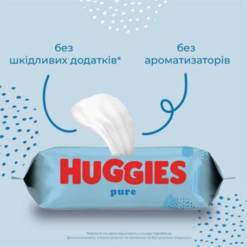 Салфетки влажные Huggies Pure Quad 3+1 56х4шт - купить, цены на - фото 5