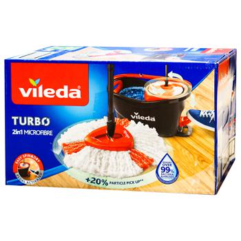 Комплект для прибирання Vileda Easywring Clean Turbo сіро-червоний - купити, ціни на WINETIME - фото 1