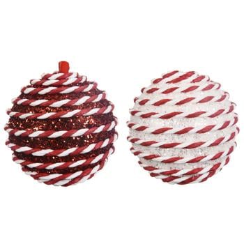 Decoris Christmas Tree Ball with Glitter 8cm in assortment - buy, prices for METRO - photo 1