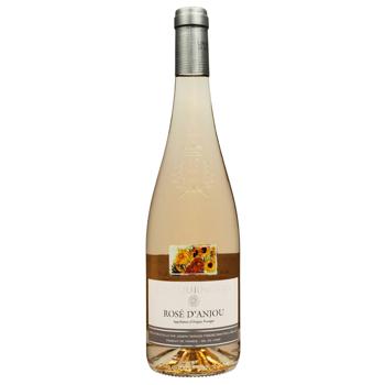 Rose D'Anjou Les Tournesols Semi-Dry Pink Wine 10.5% 0.75l - buy, prices for ULTRAMARKET - photo 1