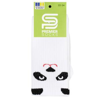 Носки подростковые Premier Socks Панда с резинкой и сеткой по стопе высокие р.22-24 - купить, цены на NOVUS - фото 1