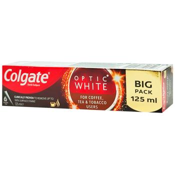 Зубна паста Colgate Optic White Чай кава тютюн 125мл - купити, ціни на - фото 2