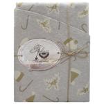 Hats on Beige Tablecloth 180cm