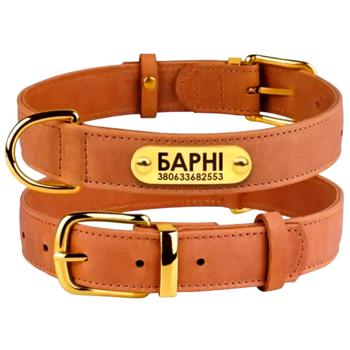 Barksi BronzeDog Crazy Тауні шкіряний нашийник для собак XXS - коричневий - купити, ціни на MasterZoo - фото 3