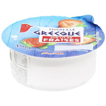 Auchan Greek Yogurt with Strawberries 150g - buy, prices for Auchan - photo 1