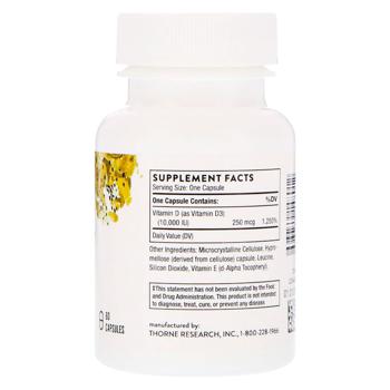 Thorne Research Vitamin D3 10000 IU 60 capsules - buy, prices for Biotus - photo 2