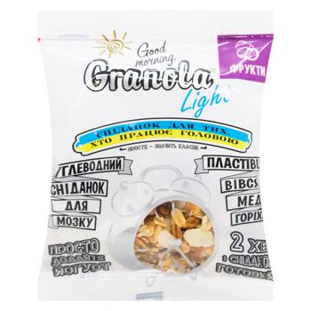 Good Morning, Granola Light Granola with Dried Fruit 55g - buy, prices for MegaMarket - photo 1