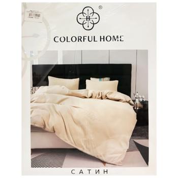 Colorful Home Satin Embroidery Bed Set 200*230/180*200+25см/50*70 2pcs - buy, prices for Supermarket "Kharkiv" - photo 1