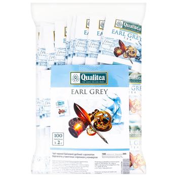 Чай чорний Qualitea Earl Grey з ароматом бергамоту 2г*100шт