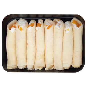 Блинчики с творожным кремом и персиком 300г - купить, цены на Чудо Маркет - фото 1