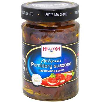 Томаты вяленые Helcom фаршированные сыром фета в масле 270г - купить, цены на КОСМОС - фото 1
