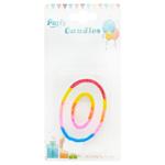 Свічка для торта кольорова Цифра 0