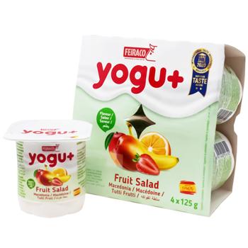 Yogu+ Fruit Salad Yogurt 2% 125g - buy, prices for - photo 1