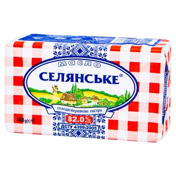 Масло Селянське Екстра солодковершкове 82% 180г - купити, ціни на Ашан - фото 3