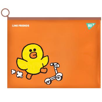 Папка-конверт Yes Line Friends Sally B6 на блискавці