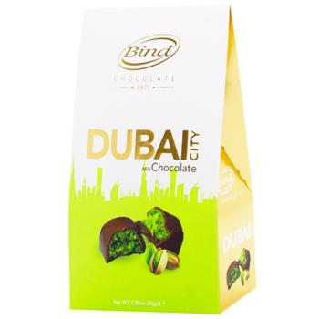 Цукерки Bind Dubai з молочного шоколаду з фісташковою начинкою та кадаїфом 80г - купити, ціни на WINETIME - фото 1