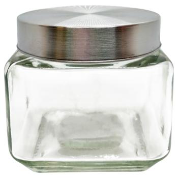 Банка з кришкою скляна квадратна 800мл 9907Y - купити, ціни на КОСМОС - фото 1