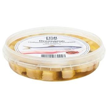 Сельдь Fish Good филе-кусочки слабосоленая в масле со специями 180г - купить, цены на Чудо Маркет - фото 2