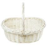 Boat White Large Wicker Basket