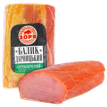 Балик ТМ Зоря Дніпра «Дарницький» сирокопчений ваговий у вакуумній упаковці - купити, ціни на Епіцентр FOOD - фото 1