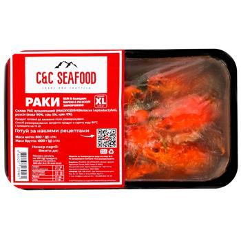 Раки цілі C&C Seafood XL варені в панцирі заморожені 800г - купити, ціни на WINETIME - фото 2