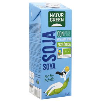 Молоко рослинне NaturGreen з сої з сиропом агави та морськими вапняними водоростями органічне 1л - купити, ціни на Ідеал - фото 2