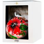 Куля ялинкова Різдвяні Історії Петриківка Яскраві квіти 10см