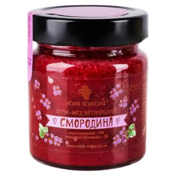 Honey-cream Medyk vedmedyk black currant 250g Ukraine - buy, prices for Grono - photo 1