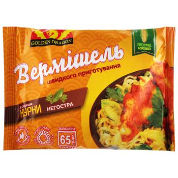 Вермішель Golden Dragon зі смаком курки негостра 65г - купити, ціни на Ідеал - фото 1