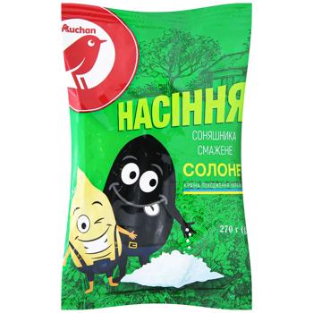 Auchan Roasted Salted Sunflower Seeds 270g - buy, prices for - photo 1
